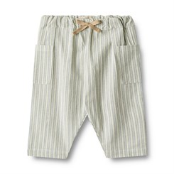 Wheat trousers Arne - Aquablue stripe
